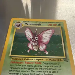 WoTC Pokemon TCG Jungle Venomoth 13/64 Holo Rare 70HP English 1999 Unlimited - Image 3