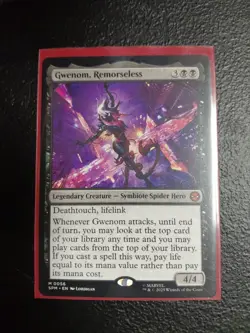 Magic the Gathering Spiderman Gwenom Remorseless Non Foil - Image 1