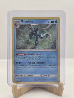 Pokemon TCG Greninja Holo Rare Card Detective Pikachu 9/18 - Image 1