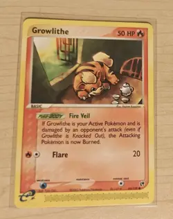 Pokemon TCG Growlithe 65/100 Sandstorm Regular NM Card - Image 1