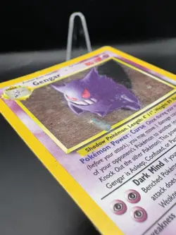 Gengar 5/62 Fossil Holo Vintage Pokemon Card 1999 HP - Image 3