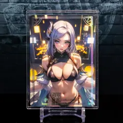 Shenhe Waifu Card Genshin Impact PR Goddess Premium Silver Holo Foil Anime ACG - Image 1