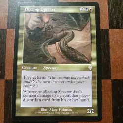 Mtg Blazing Specter LP Invasion Pre Modern Magic Card Rare - Image 1