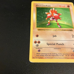 Hitmonchan 7/102 Base Set Pokemon Card Shadowless Holo Rare Moderately Played MP - Image 5