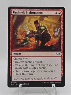 MTG Untimely Malfunction - Duskmourn: House of Horror (DSK) #161 MTG - Image 1