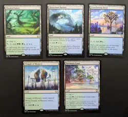 MTG Magic Set of 5 Simic Dual Lands EDH Commander Deck Staples Green Blue Mana - Image 1