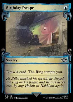 1x Birthday Escape - Foil - Showcase Scrolls MTG - Universes Beyond: The Lord of - Image 1