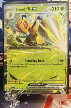 Beedrill ex 003/086 ME04: Chaos Rising Pokemon TCG - Image 3