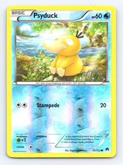Psyduck 16/122 Common BREAKpoint Pokemon Reverse Holo Lightly Played - Image 1