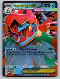 Mega Feraligatr ex 036 Holo Promo ME: Mega Evolution Promo Pokemon Near Mint - Image 1