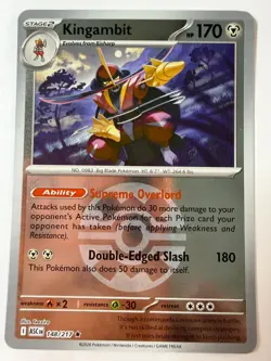 Pokemon TCG Kingambit 148/217 Ascended Heroes ME2.5 Quick Ball Reverse Holo NM - Image 1