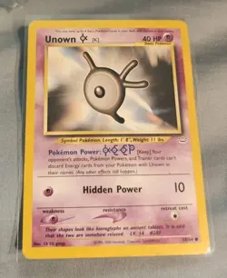 Pokemon TCG Unown [K] 58/64 Neo Revelation Regular LP/MP - Image 1