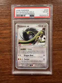 Pokemon TCG Rayquaza ex 2006 Black Star Promo #039 Holo EX PSA 4 - Image 1