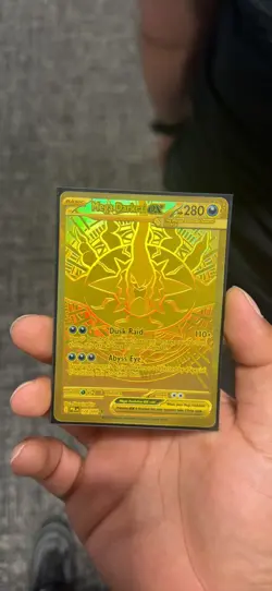 Mega Darkrai EX 120/084 PBL Pitch Black Ultra Rare Gold Holo Foil English Card - Image 1