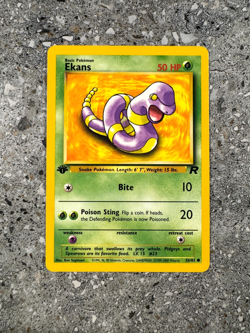 Pokemon TCG Cards 1st Edition Ekans 56/82 Team Rocket NM - Image 1