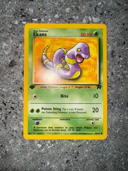 Pokemon TCG Cards 1st Edition Ekans 56/82 Team Rocket NM - Image 3