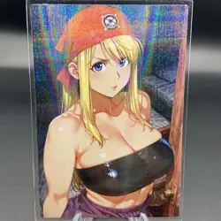 Winry Rockbell Holographic Anime Collectible Trading Card - Image 1