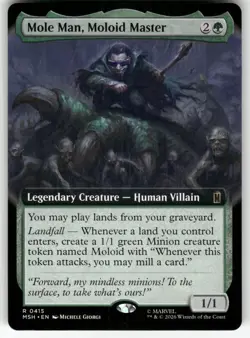 Mole Man, Moloid Master (FOIL + Extended Art) 415 Marvel Super Heroes MTG NM - Image 1