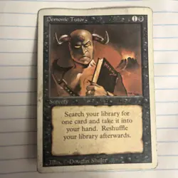 Demonic Tutor Revised HP MTG Magic The Gathering - Image 1