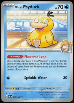 Misty's Psyduck 045/182 Destined Rivals Uncommon Nishida Near Mint - Image 2