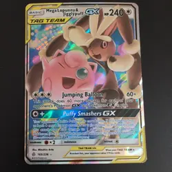 Pokemon TCG Mega Lopunny & Jigglypuff GX 165/236 Cosmic Eclipse 2019 Tag Team - Image 1
