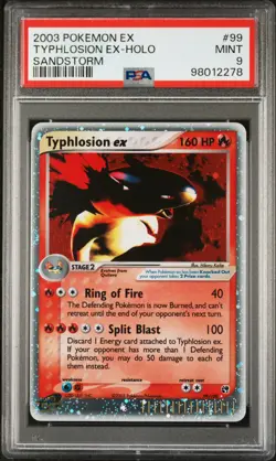 PSA 9 TYPHLOSION ex 99/100 | EX Sandstorm Holo Pokemon Card - Image 1