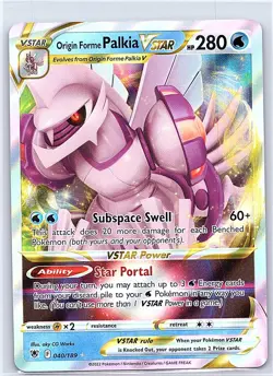 ORIGIN FORME PALKIA VSTAR 040/189 HOLO VSTAR RARE ASTRAL RADIANCE POKEMON LP - Image 1