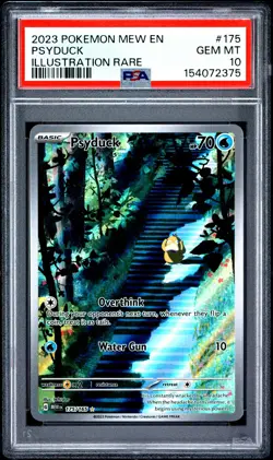 2023 POKEMON MEW EN-151 ILLUSTRATION RARE #175 PSYDUCK PSA 10 - Image 1