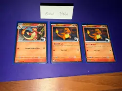 Pokemon TCG 2 Charmander And 1 Charmeleon Prize Pack Series 9 Stamp Bundle - Image 1