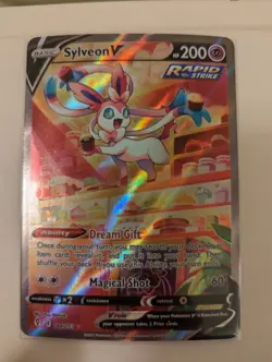 Sylveon V NM-Mint Evolving Skies 184/203 Alt Full Art Pokemon - Image 1