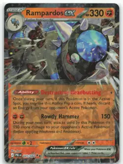 Rampardos ex 045/084 Double Rare Pokemon Pitch Black ME05 NM English - Image 1