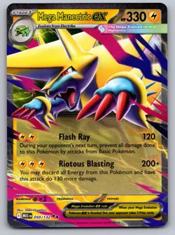 Mega Manectric ex 050/132 Double Rare Mega Evolution Pokemon Near Mint - Image 1