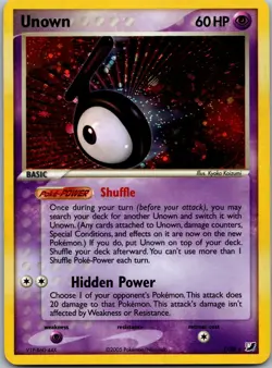 Unown (T) Holo Rare Unseen Forces T/28 LP - Image 1