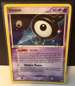 Pokemon TCG Unown (J) J/28 Unseen Forces Holo Rare English 2005 - Image 1
