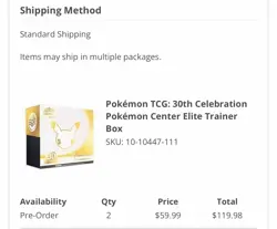 Pokemon Center 30th Anniversary 1x ETB Elite Trainer Box New Sealed PRESALE 9/16 - Image 2