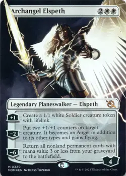 Archangel Elspeth (Borderless Foil) March of the Machine - Magic MTG NM - Image 1