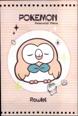Pokemon Electric Pikachu Card Database Peaceful Place Rowlet Cracked Ice Holo - Image 1