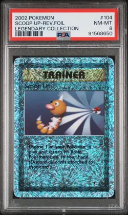 2002 POKEMON LEGENDARY COLLECTION #104 SCOOP UP-REVERSE FOIL PSA 8 - Image 1