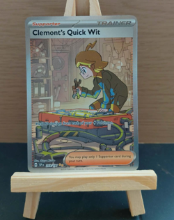 Pokemon Card TCG Clemonts Quick Wit 243/191 Surging Sparks SIR NM - Image 1