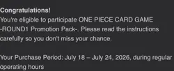 One Piece x Round 1 Collab Promo One (1) Pack CONFIRMED PREORDER - Image 2