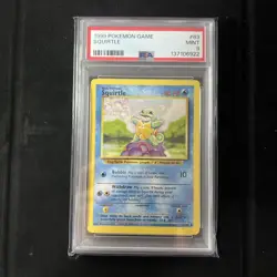 PSA 9 — 1999 Pokemon Base Set Unlimited Common Squirtle #63 MT - Image 2