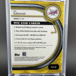 JIM EDMONDS 2025 TOPPS FIVE STAR AUTO /99 #FSA-JE ANGELS - Image 4