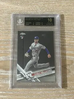 2017 Topps Chrome Update Cody Bellinger #HMT99 RC BGS 10 Pristine Black Label LA - Image 1