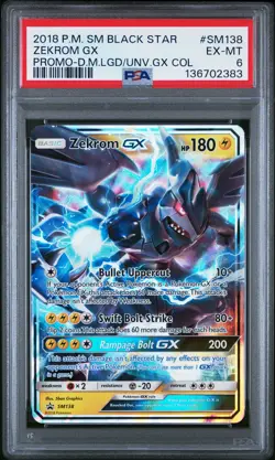 PSA 6 Zekrom Gx #SM138 2018 Pokemon Sm Black Star Promo 136702383 - Image 1