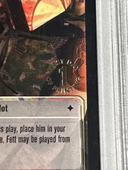 2001 Star Wars Jedi Knights Boba Fett Relentless Hunter Card TCG PSA 8 - Image 3