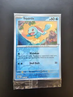 Pokemon Center Squirtle 007 Stamped Promo Pokemon TCG S&V 151 Set SEALED - Image 1