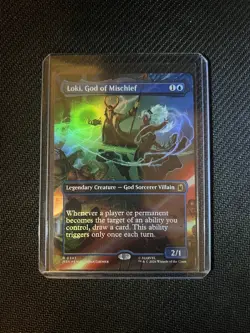 Loki God of Mischief (Borderless)| 343 | MTG | Marvel Super Heroes | Foil - Image 1