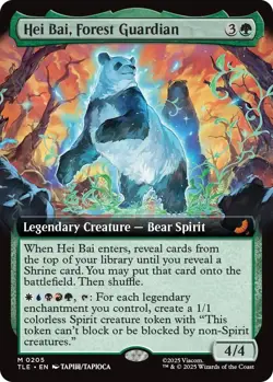 Hei Bai, Forest Guardian (Extended Art) - 205 / English / Near Mint MTG - Image 1