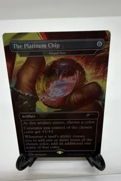 The Platinum Chip - Caged Sun Secret Lair Drop Foil - Image 1