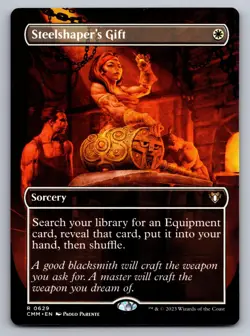 Steelshaper's Gift (Borderless) 629 Commander Masters MTG NM - Image 1